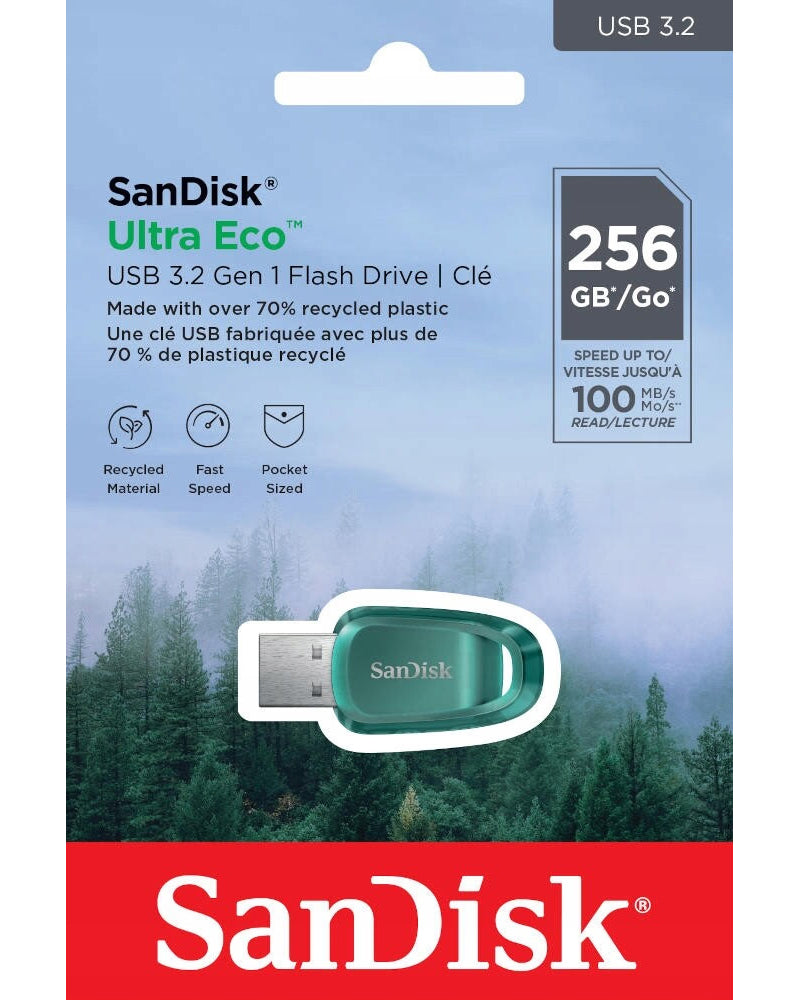 External USB-A 3.2 SanDisk Ultra Eco Memory, 256Gb SDCZ96-256G-G46