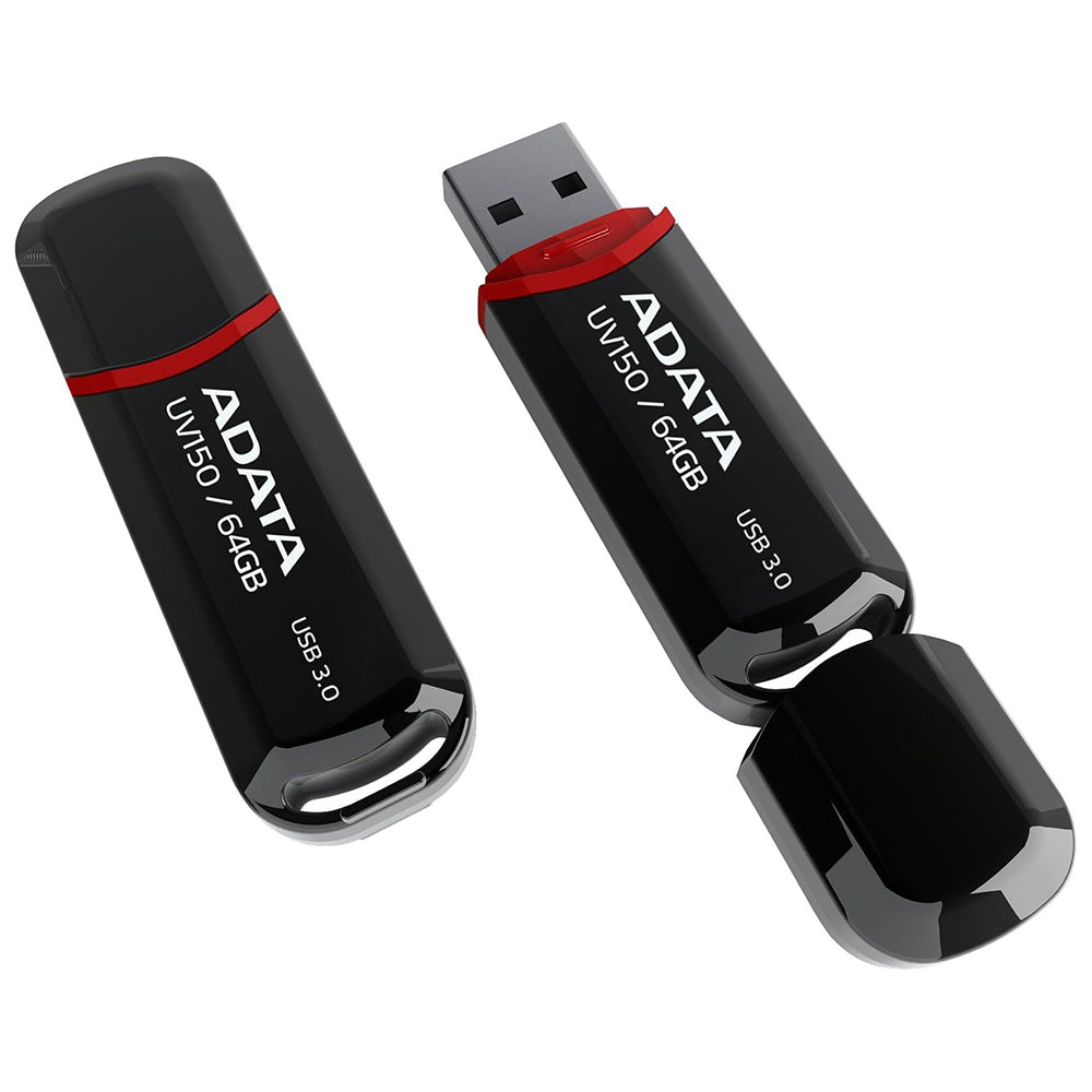 Adata UV150 USB-A 3.2 External Memory, 64GB AUV150-64G-RBK