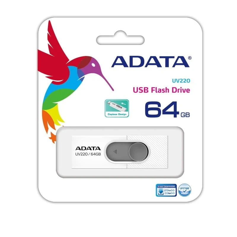 External USB-A Memory Adata UV220, 64Gb AUV220-64G-RWHGY
