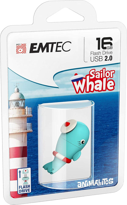 External USB-A Memory Emtec M337 Whale, 16Gb ECMMD16GM337