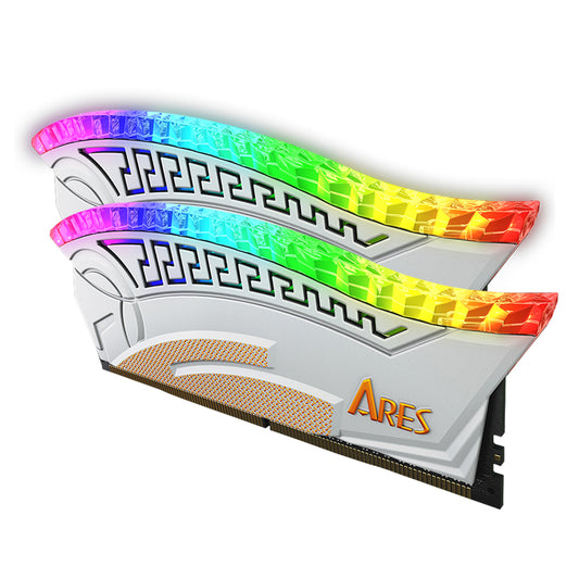 Dato Ares Armor RAM Memory, DDR4, RGB, 2 x 8GB, 3600Mhz, CL18, White AMRGB8GX216G36W
