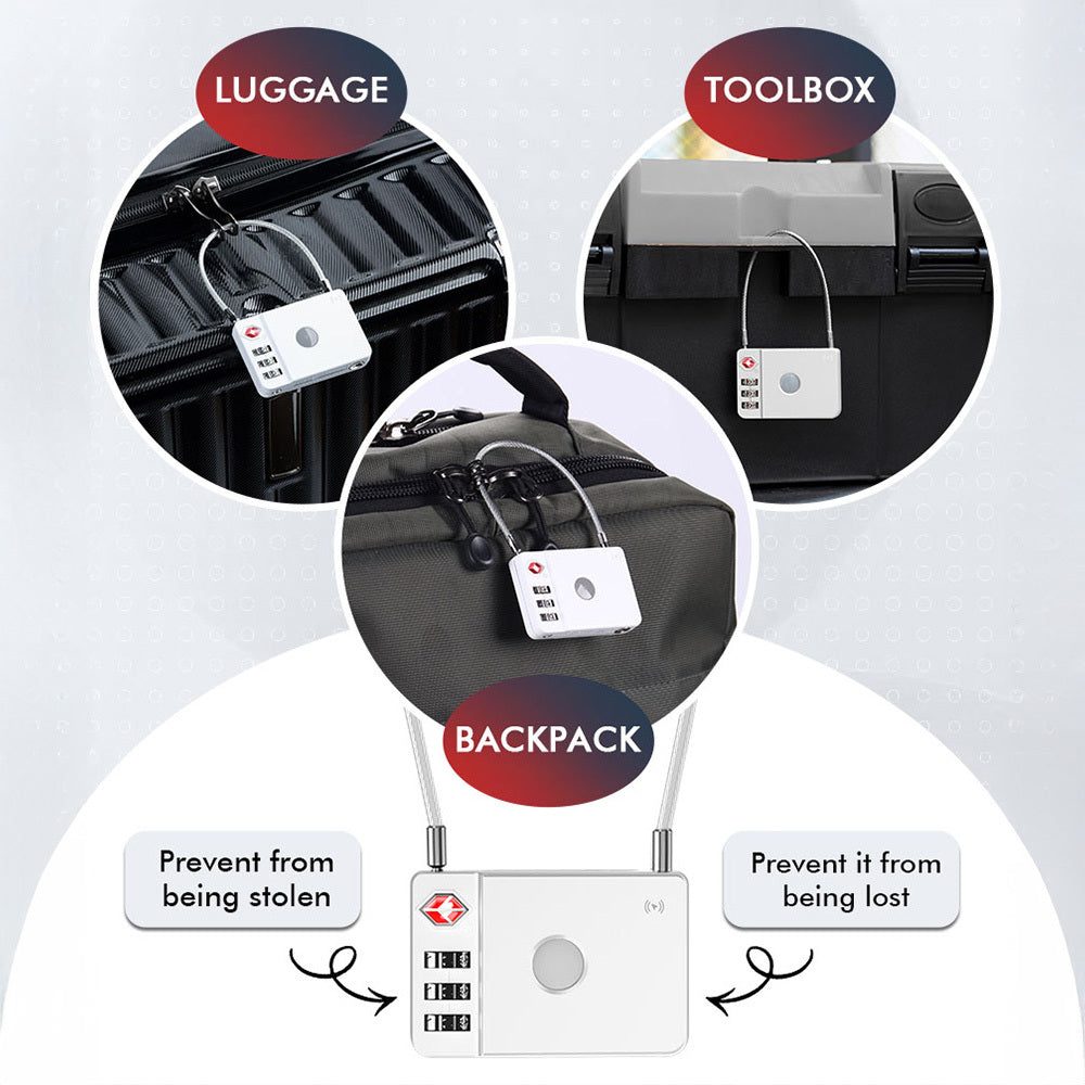 MiLi SmartTag MiLock Luggage for iOS Series, White HD-P16-L