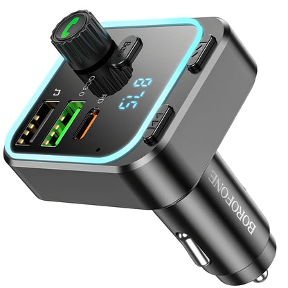 FM Modulator Bluetooth Borofone BC53 Highway, 2 x USB-A - 1 x USB-C