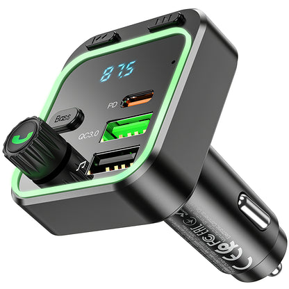 FM Modulator Bluetooth Borofone BC53 Highway, 2 x USB-A - 1 x USB-C