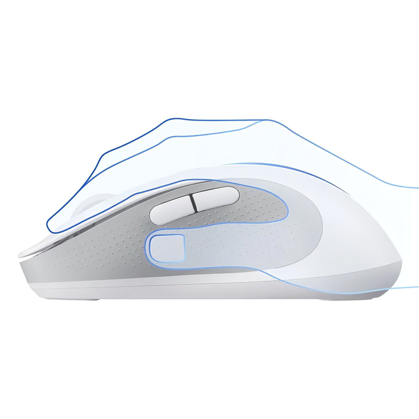 Mouse Wireless Baseus F02, 4000DPI, BT / Wi-Fi, White B01055505211-01