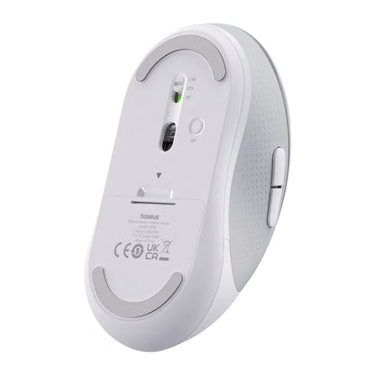 Mouse Wireless Baseus F02, 4000DPI, BT / Wi-Fi, White B01055505211-01