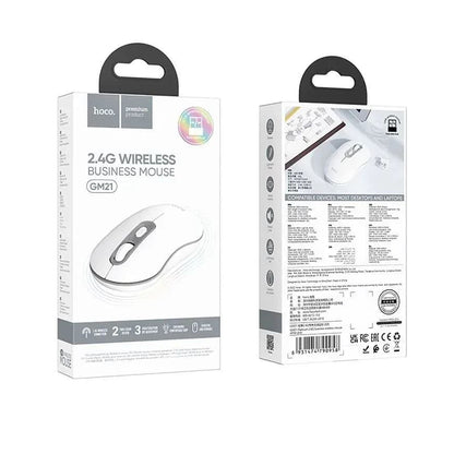 HOCO GM21 Wireless Mouse, 1600DPI, White