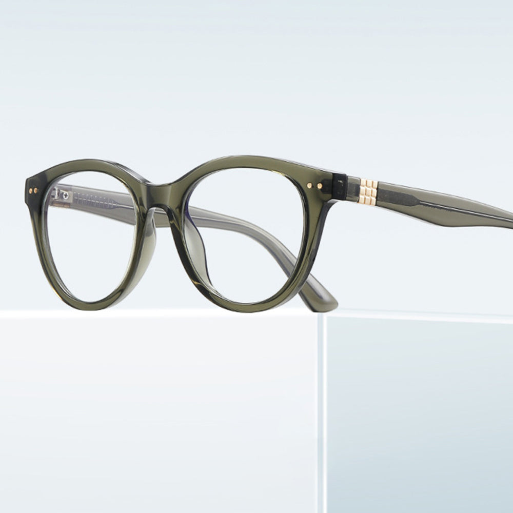 Techsuit 2231 Men's Computer Glasses, Anti-Blue Light, Light Brown