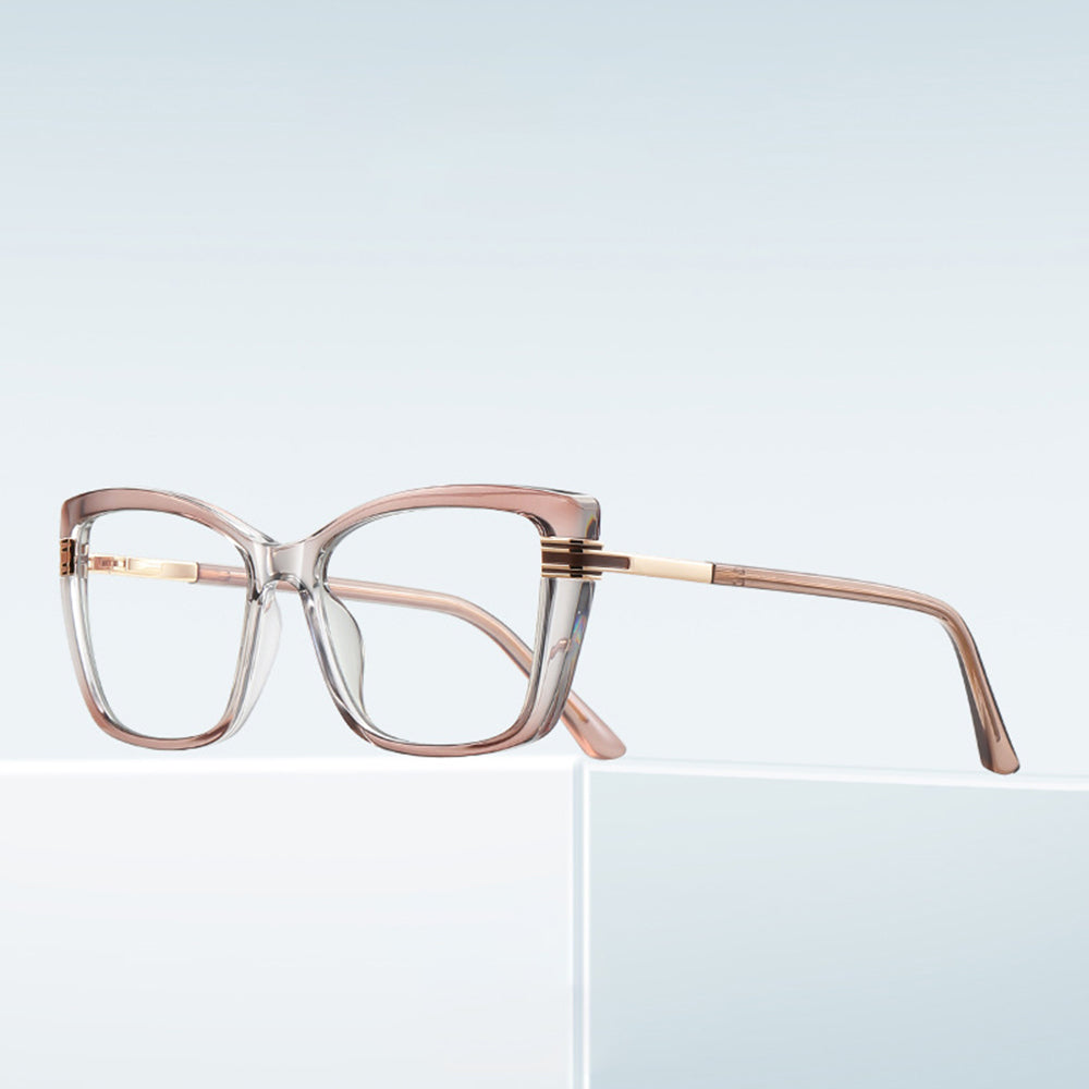 Techsuit 2273 Women's Computer Glasses, Anti-Blue Light, Brown