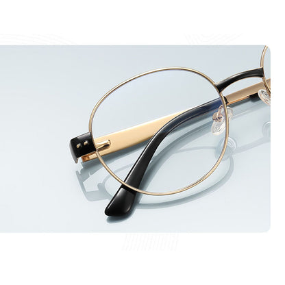 Techsuit 3175 Women's Computer Glasses, Anti-Blue Light, Light Gold Gray