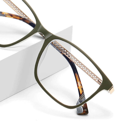 Techsuit LS202 Women's Computer Glasses, Anti-Blue Light, Brown