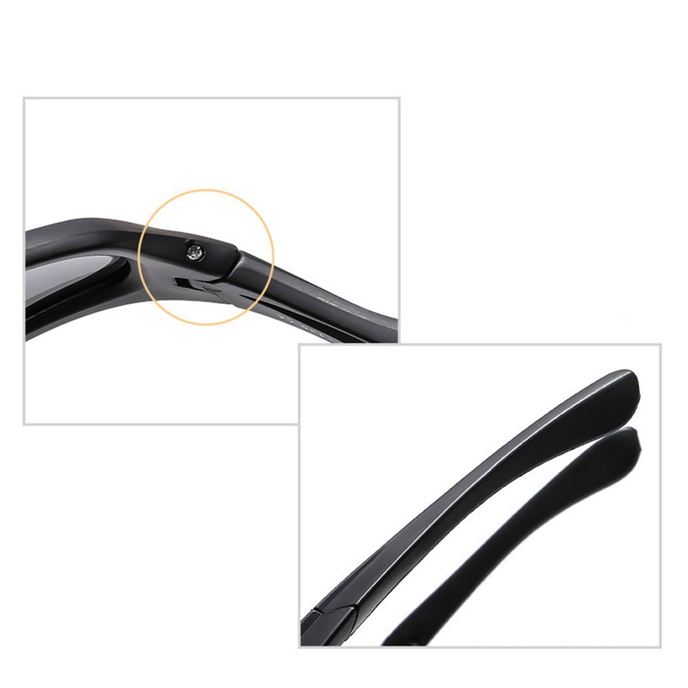 Unisex Cycling Glasses Techsuit 9309, Polarized, Black Gray
