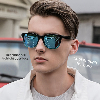 Men's Techsuit 0717 Sunglasses, Polarized, UV Protection, Black Yellow