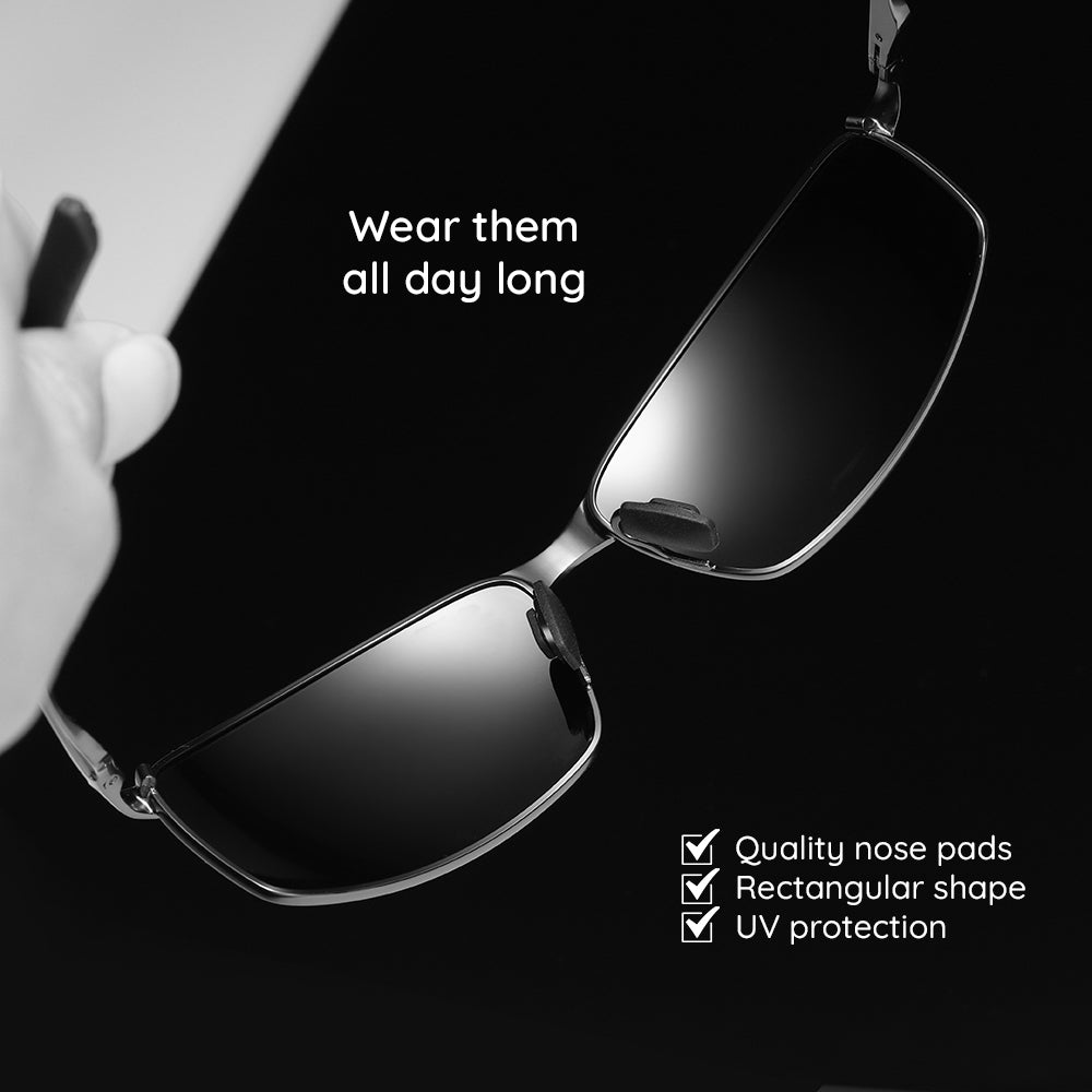 Men's Techsuit 559 Sunglasses, Polarized, UV Protection, Black Gray