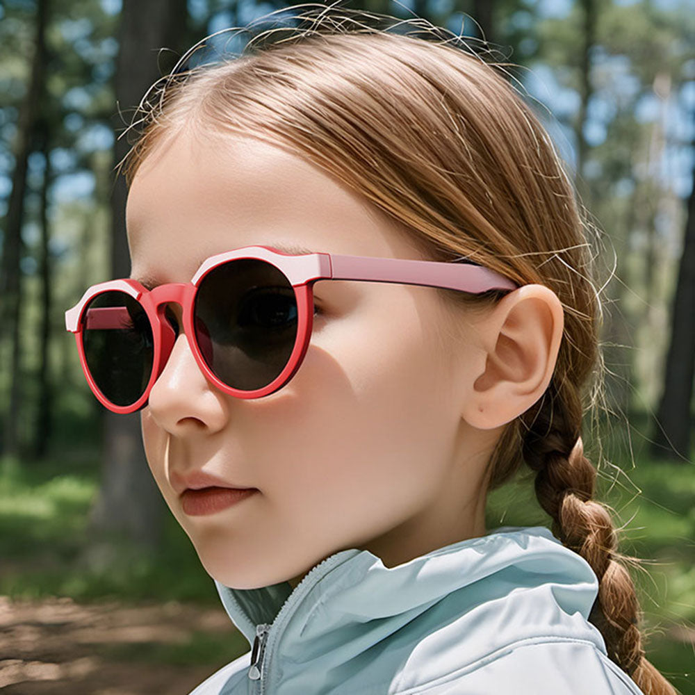 Techsuit 601 Kids Sunglasses, Polarized, UV Protection, Purple Gray