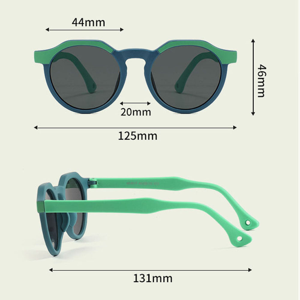 Techsuit 601 Kids' Sunglasses, Polarized, UV Protection, Green Blue