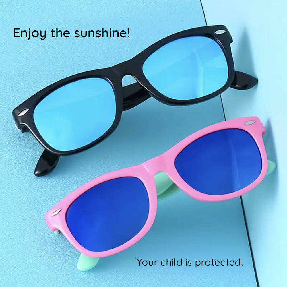 Techsuit D802 Kids Sunglasses, Polarized, UV Protection, Yellow Pink
