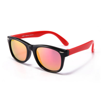 Techsuit D802 Kids Sunglasses, Polarized, UV Protection, Black Pink