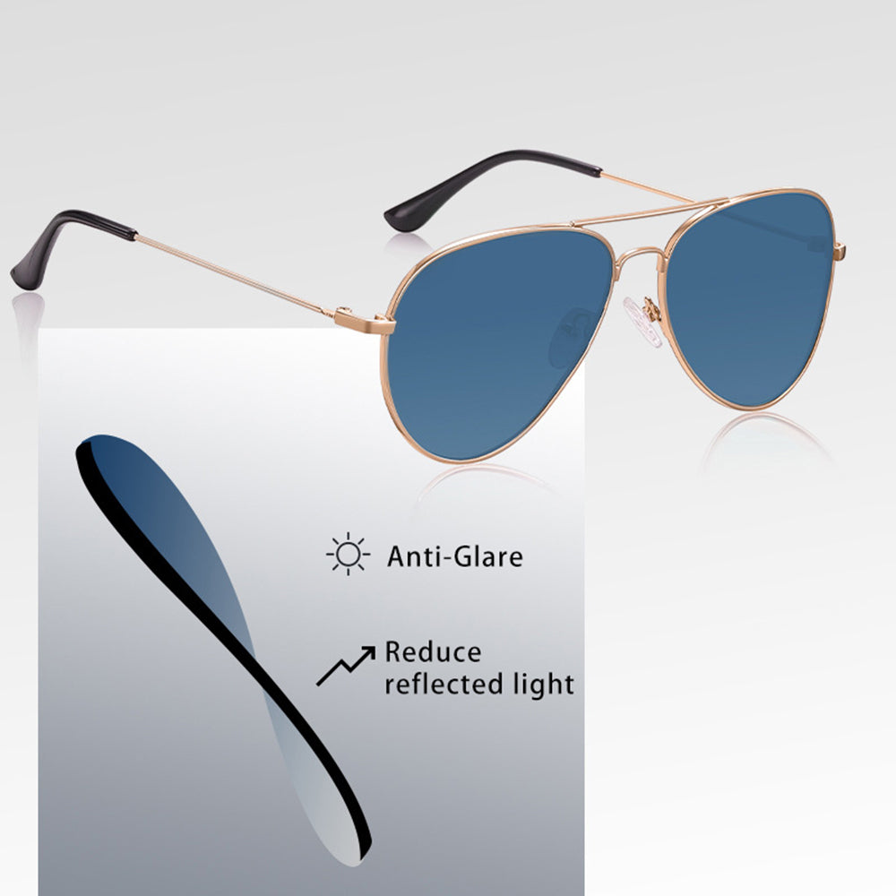 Unisex Techsuit 3025 Sunglasses, UV Protection, Silver Blue