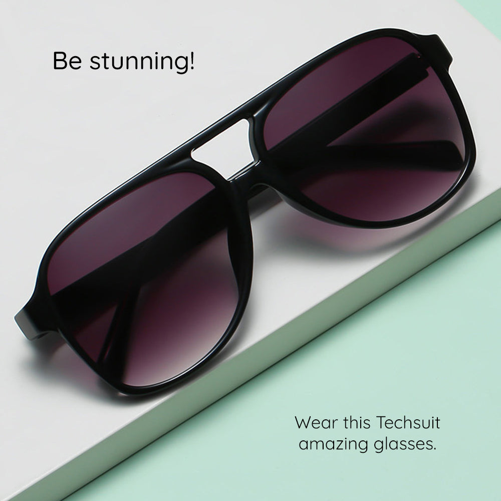 Unisex Techsuit 98061 Sunglasses, UV Protection, Black Light Brown