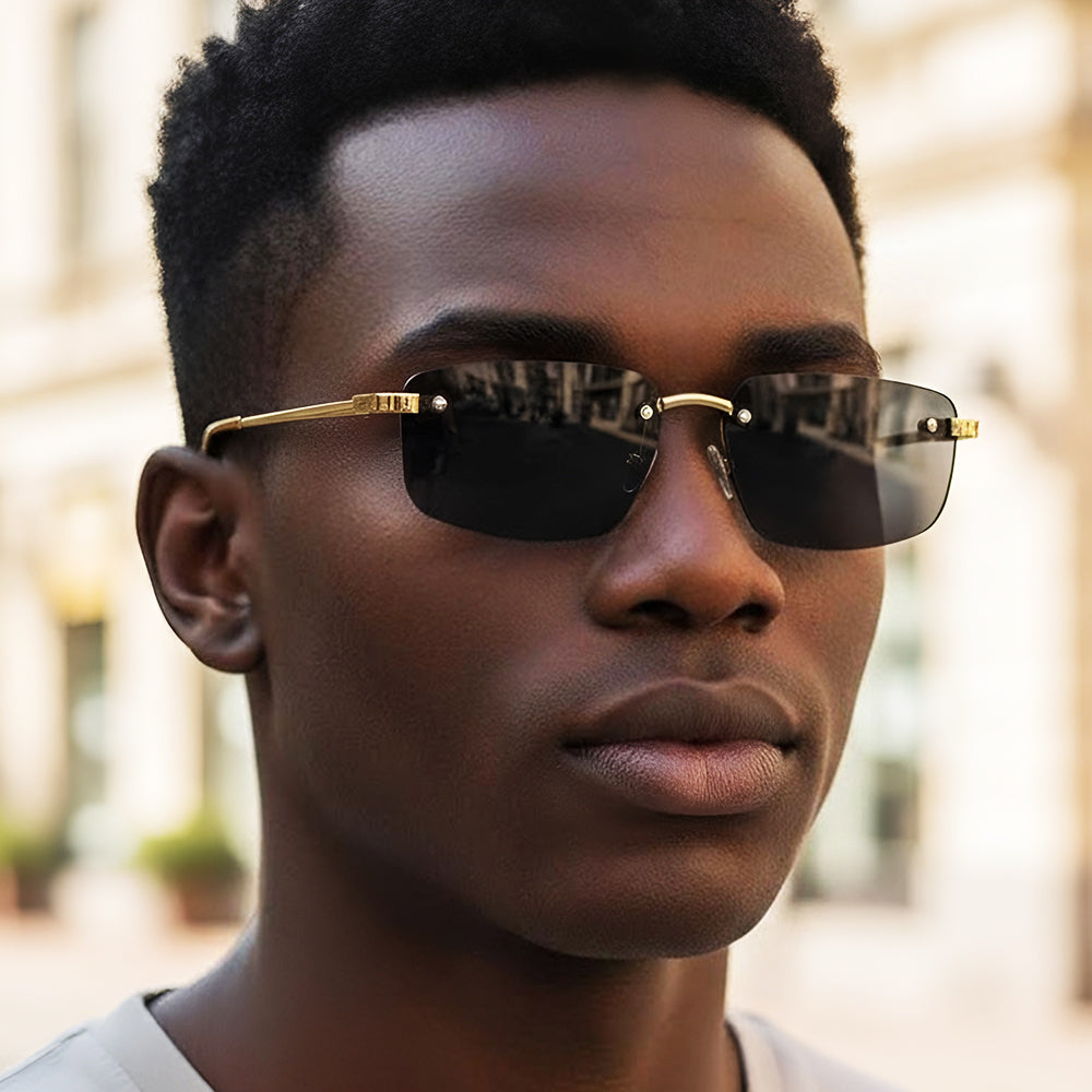 Unisex Techsuit S098 Sunglasses, Gold Blue Green