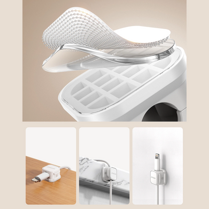 Joyroom JR-ZS368 Cable Organizer, Set of 6 Pieces, White