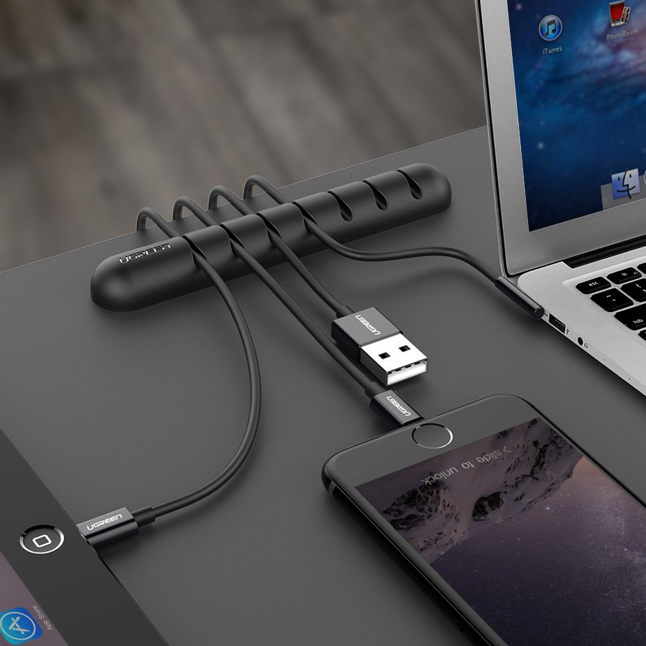 UGREEN Cable Organizer, Set of 2, Black