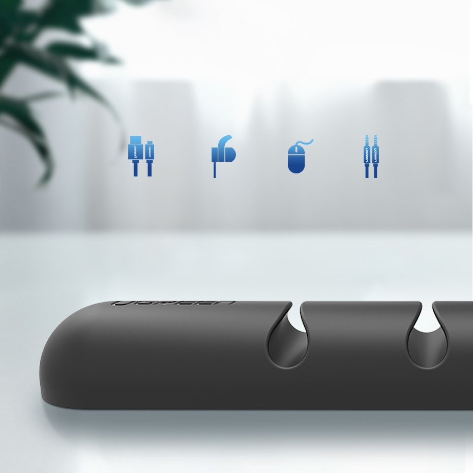 UGREEN Cable Organizer, Set of 2, Black