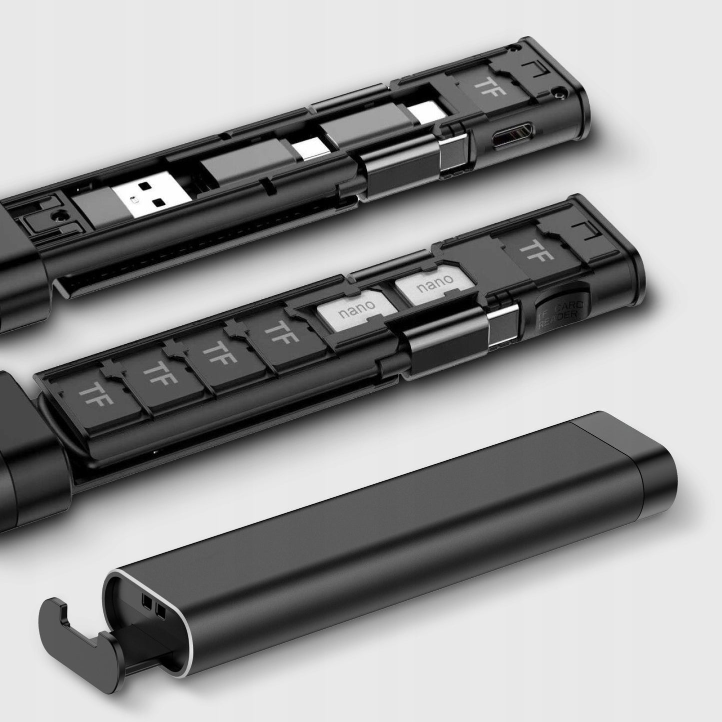 Accessory Organizer / Card Reader Qualo QZS-P-01, Black
