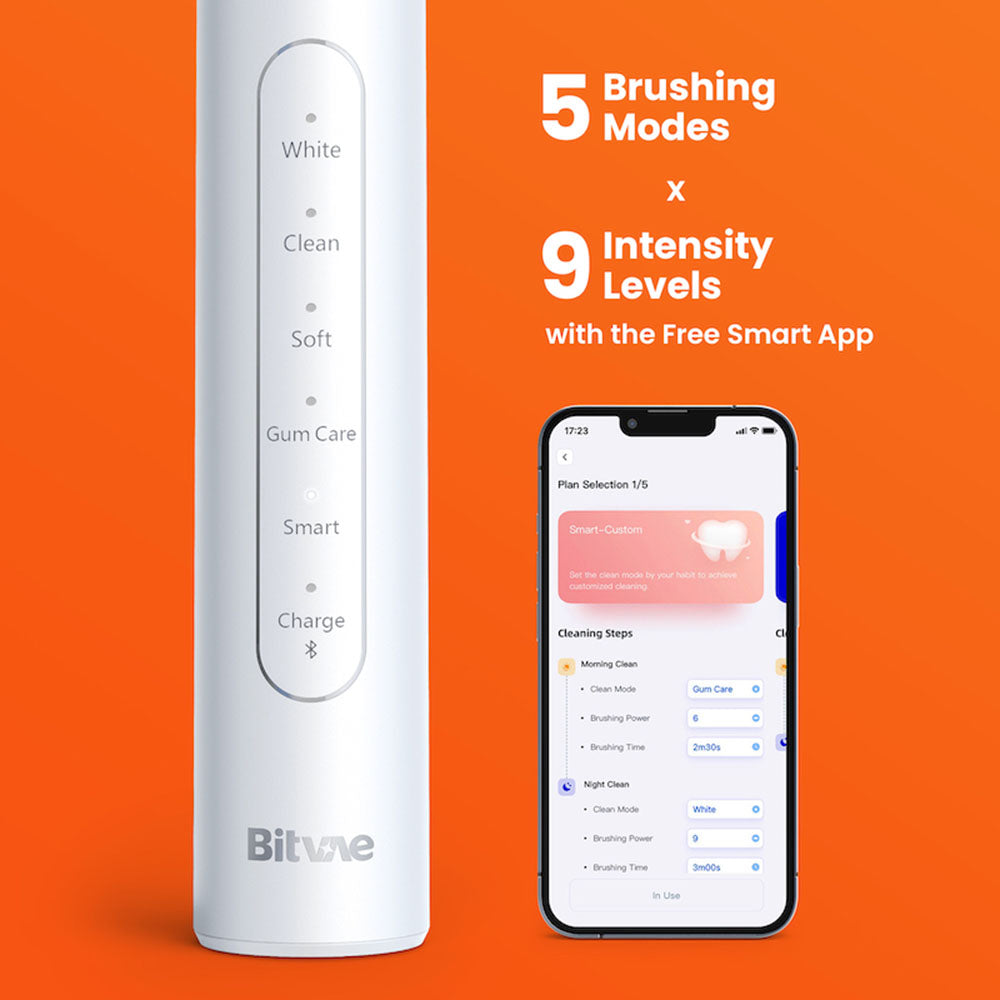 Bitvae S2 Smart Electric Toothbrush, Black