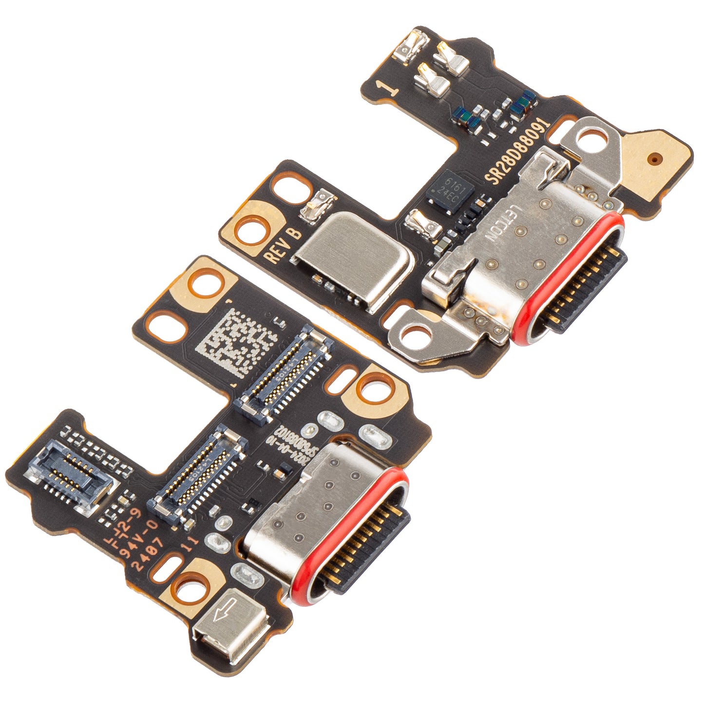 Charging Connector Board - Microphone Motorola Edge 40 Neo, Service Pack 5P68C23165