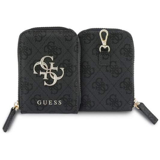 Wallet and Guess 4G Metal Logo Phone Lanyard, Black