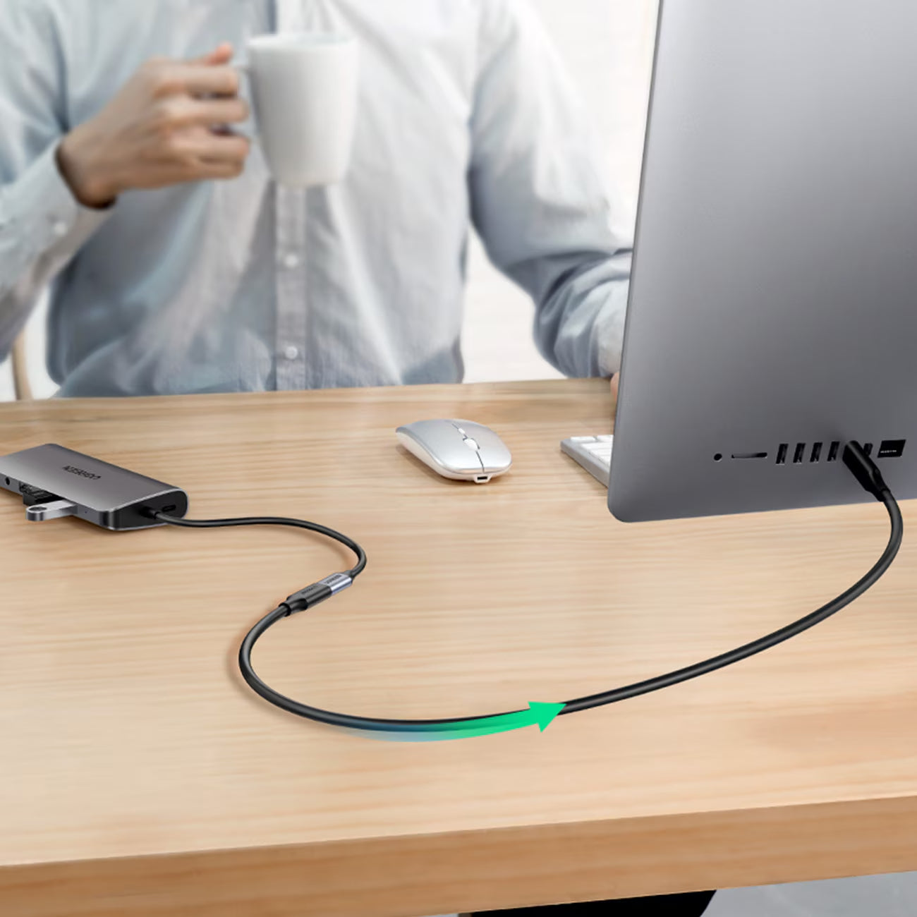 UGREEN US353 USB-C Extension Cable, 1m, Black