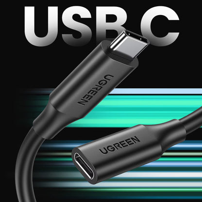 UGREEN US353 USB-C Extension Cable, 1m, Black