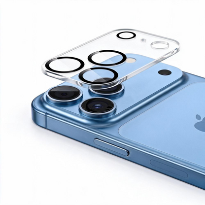 Tech-Protect Cam Fit+ Rear Camera Protection Frame for Apple iPhone 18 Pro Max, Tempered Glass, Transparent
