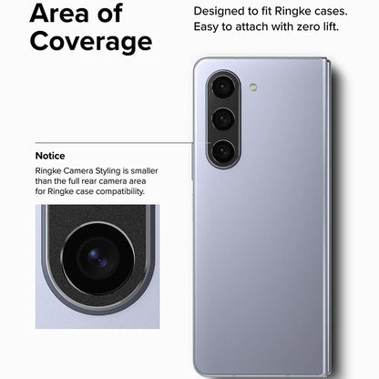 Ringke Styling Rear Camera Protection Frame for Samsung Galaxy Z Fold5 F946, Aluminum, Black