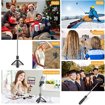 Selfie Stick Bluetooth Techsuit L02, Universal, Black