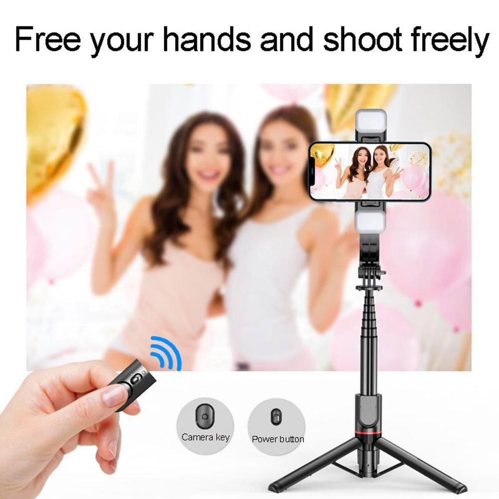 Selfie Stick Bluetooth Techsuit L12D, Universal, Black