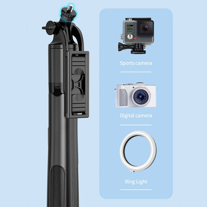 Selfie Stick Bluetooth Techsuit Q06, Universal, Black