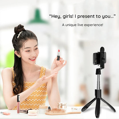 Selfie Stick Bluetooth Techsuit S01-S, Universal, Black
