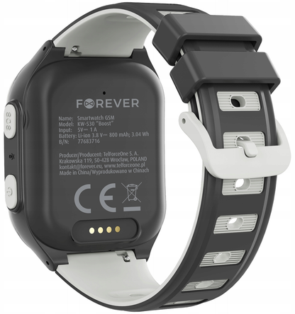 Smartwatch Forever Kids Boost KW-530 Call, Black