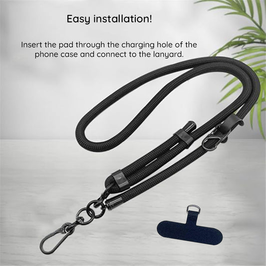 Techsuit Phone Lanyard RCS1-03, Black
