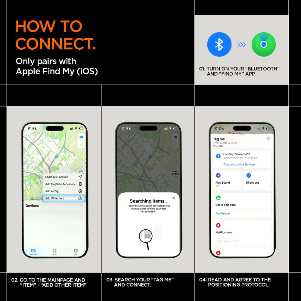 Spigen SmartTag TagMe for iOS Series, Black AHP07580
