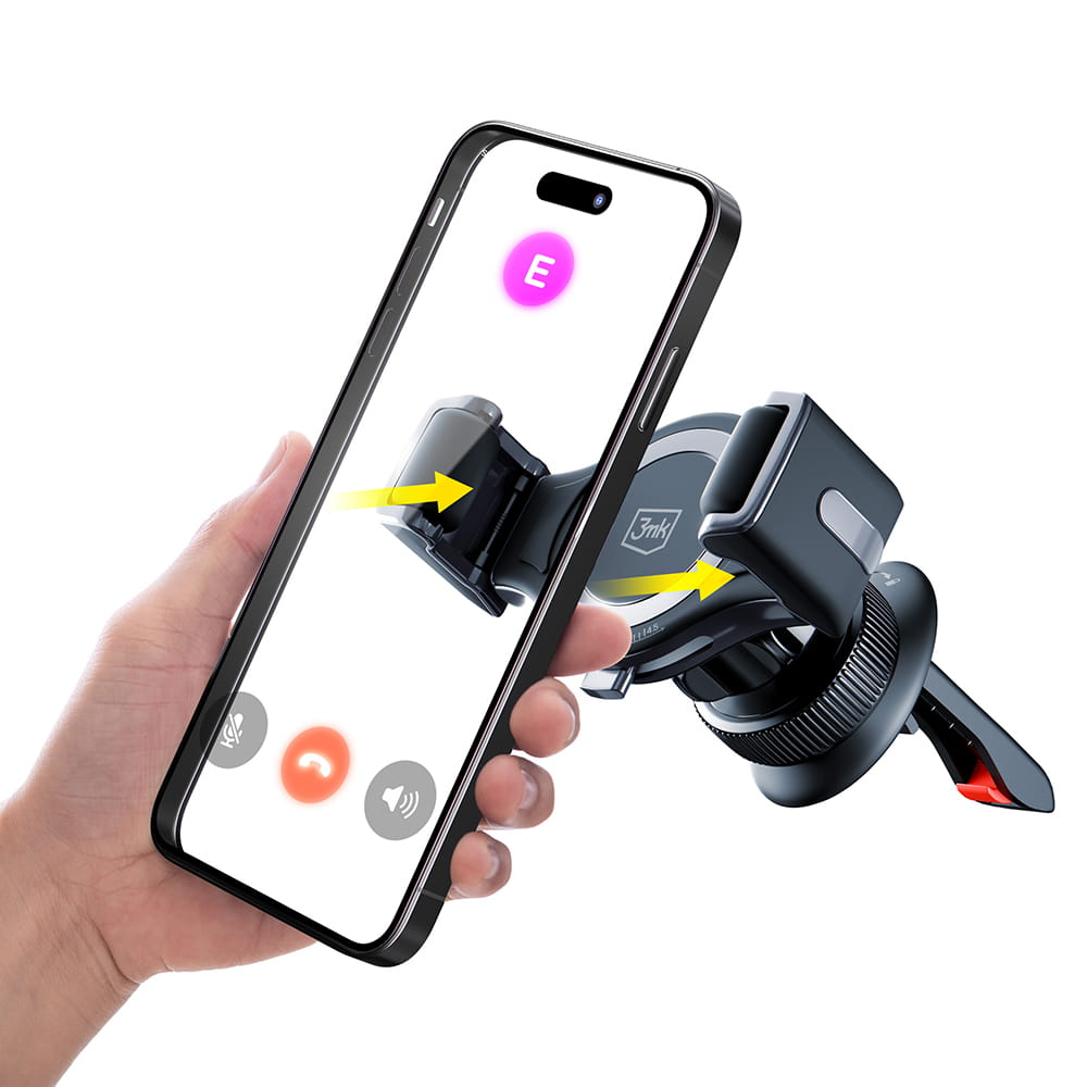 3MK Memo Hug Car Mount, 4.5inch - 6.7inch, Black