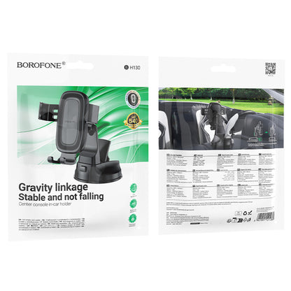 Borofone BH130 Follower Gravity Car Holder, 6.1inch - 7inch, Black