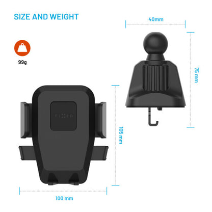 Fixed Iconiq Lock Universal Car Holder, Black