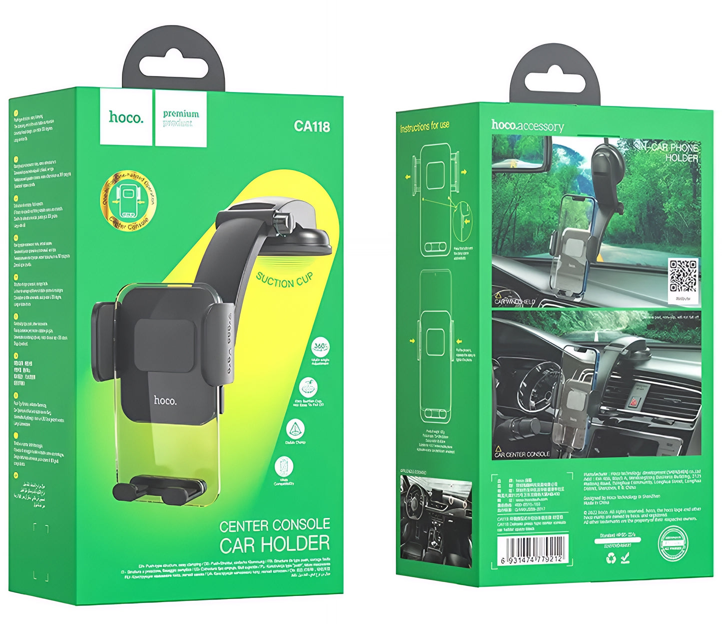 HOCO CA118 Car Holder, 4.5inch - 7inch, Black