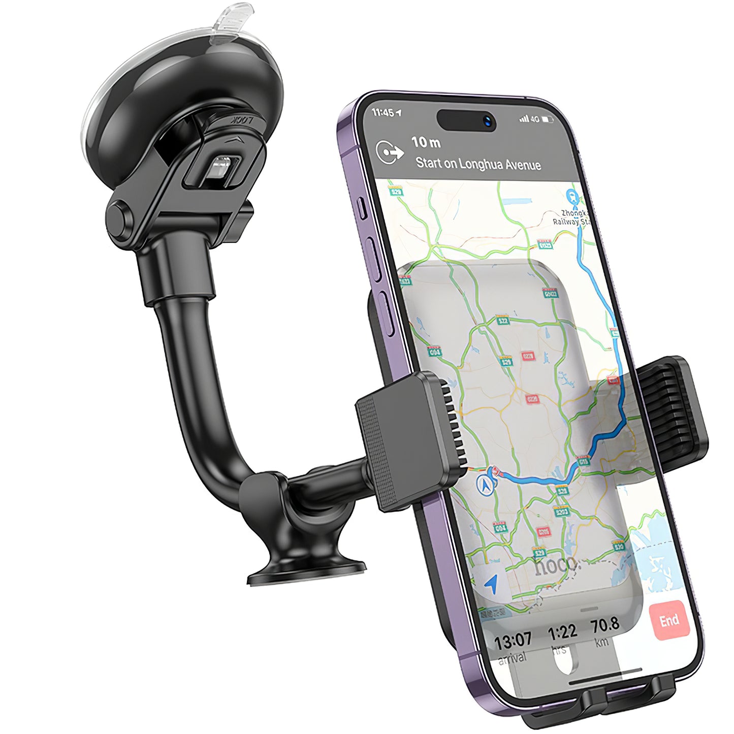 HOCO H27 Car Mount, 4.7inch - 7inch, Black