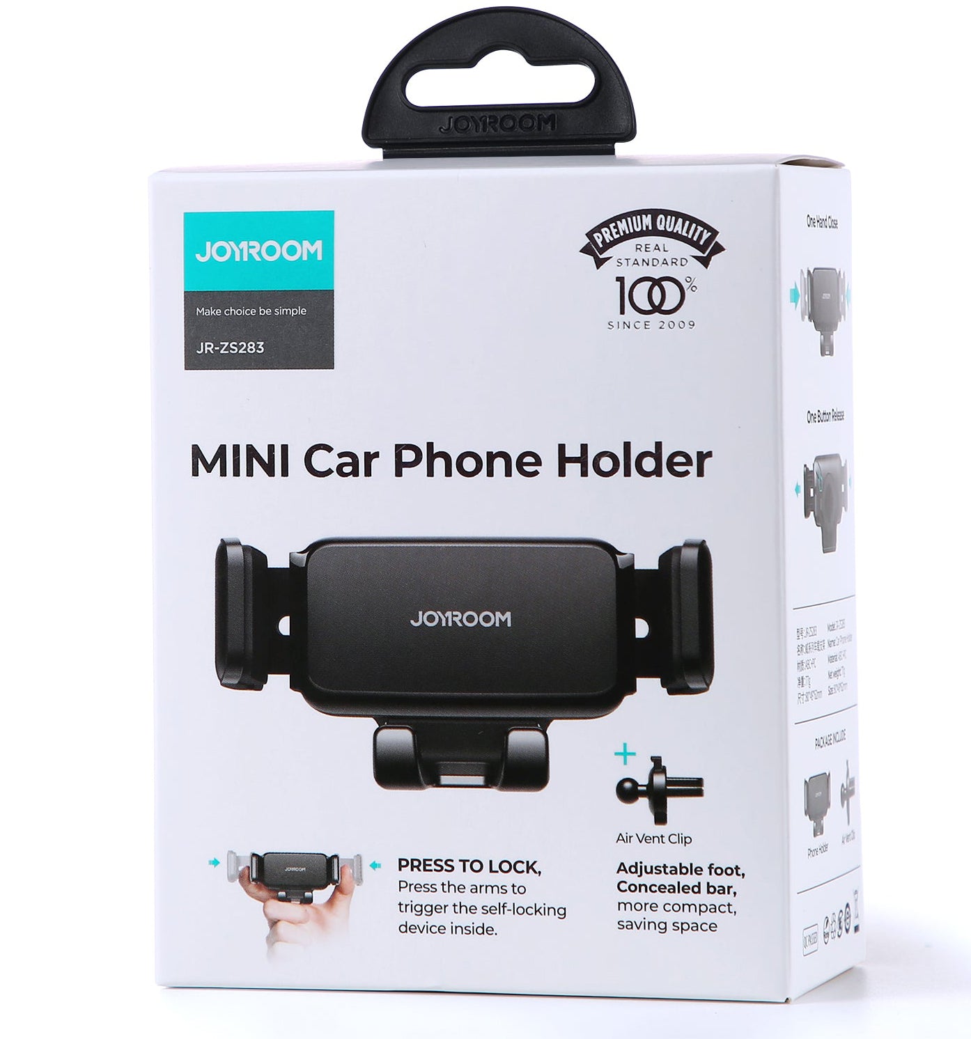 Joyroom Car Holder JR-ZS283, 4inch - 7inch, Black 