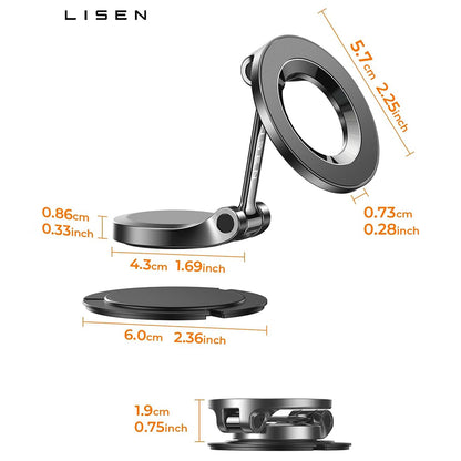 Lisen Magnetic Car Mount, Universal, Black YL0223080002